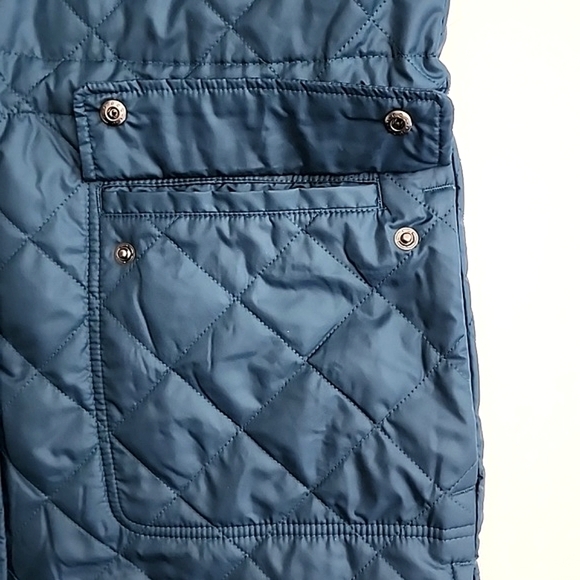 Columbia Women's Quilted Water Resistant Teal Emerald Green Jacket Faux Fur Sz M - Picture 10 of 16